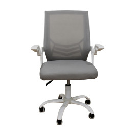 A1830 ΛΕΥΚΟ/ΓΚΡΙ MESH ΠΟΛΥΘΡΟΝΑ ΓΡΑΦΕΙΟΥ 62X54X44-91/53-100εκ.