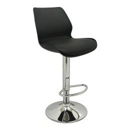 Σκαμπό Μπάρ 2τμχ Bar49 Black Pu/Pvc 39X45X102εκ.