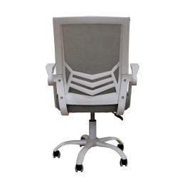 A1830 ΛΕΥΚΟ/ΓΚΡΙ MESH ΠΟΛΥΘΡΟΝΑ ΓΡΑΦΕΙΟΥ 62X54X44-91/53-100εκ.