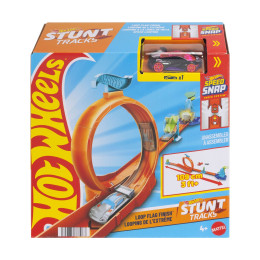 Mattel hot Wheels Speed Snap: Stunt Tracks - Loop Flag Finish Playset (Jhk77)