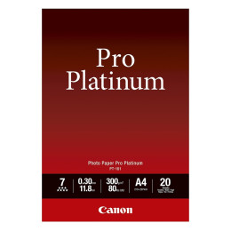 Canon Φωτογραφικό Χαρτί pro Platinum a4 Glossy 300g/m² 20 Φύλλα (2768b016) (Can-Pt101a4)