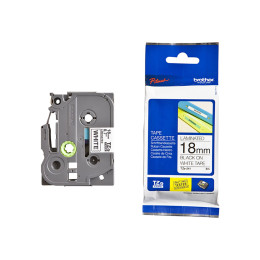 Brother tze-241 Labelling Tape Cassette – Black on White, 18mm Wide (Tze241) (Brotze241)