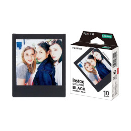 Fujifilm Color Instax Square Instant Φιλμ (10 Exposures) Black (16576532) (Fjm16576532)
