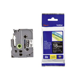 Brother p-Touch Laminated White on Black 8m x 18mm (Tze345) (Brotze345)