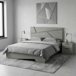 Κρεβάτι Efes Megapap Χρώμα Γκρι Σκυροδέματος 160x200εκ.