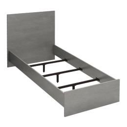 Κρεβάτι Troy Megapap Χρώμα Γκρι Σκυροδέματος 100x200εκ.