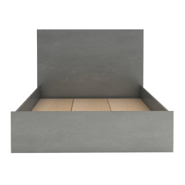 Κρεβάτι Troy Megapap Χρώμα Γκρι Σκυροδέματος 120x200εκ.