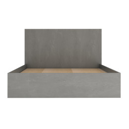 Κρεβάτι Troy Megapap Χρώμα Γκρι Σκυροδέματος 140x190εκ.