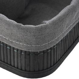 Estia Καλαθι Οργανωσης Bamboo Essentials 19.5x10cm me Επενδυση Μαυρο