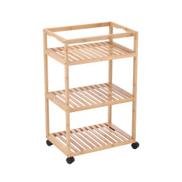 Estia Τρολεϊ Αποθηκευσης Βαμβοο Essentials με 3 Ραφια