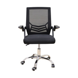 A1830 ΧΡΩΜΙΟ/ΜΑΥΡΟ MESH ΠΟΛΥΘΡΟΝΑ ΓΡΑΦΕΙΟΥ 62X54X44-91/53-100εκ.