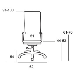 A1830 ΧΡΩΜΙΟ/ΜΑΥΡΟ MESH ΠΟΛΥΘΡΟΝΑ ΓΡΑΦΕΙΟΥ 62X54X44-91/53-100εκ.