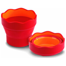 Πτυσσόμενο Ποτηράκι Καθαρισμού Πινέλων Faber-Castell Clic & Go Πορτοκαλί 181517