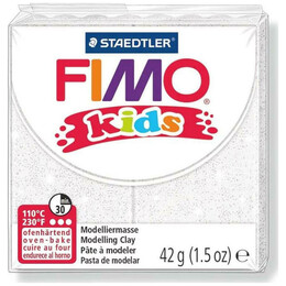 Πηλός Staedtler Fimo Kids 42gr Glitter White 8030-052