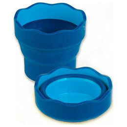 Πτυσσόμενο Ποτηράκι Καθαρισμού Πινέλων Faber-Castell Clic & Go Μπλε 181510