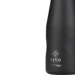 Estia Θερμος Travel Flask Save the Aegean 350ml Midnight Black