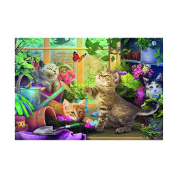 Ravensburger Puzzle: Feel Well - Cheeky Cats (200pcs) (12001735)