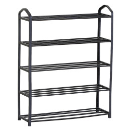 Παπουτσοθήκη ArteLibre DOZER Με 5 Ράφια Μαύρο Μέταλλο 62x20x79cm