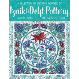 Selection of Designs Inspired by Iznik and Delft Pottery in Cross Stitch
