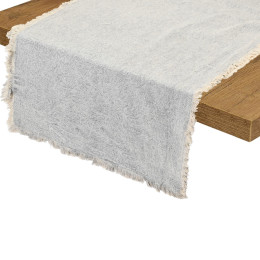 Estia Ρανερ Τραπεζιου Loom 45x150cm με Κροσσια Γκρι