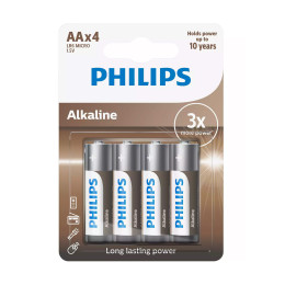 Philips Lr6a4b.grs Αλκαλικές Μπαταρίες Υψηλής Απόδοσης 4 τμχ aa