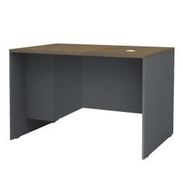 Γραφείο Επαγγελματικό Venturo Megapap Χρώμα Ανθρακί - Καρυδί 120x80x75εκ.