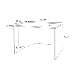 Γραφείο Επαγγελματικό Venturo Megapap Χρώμα Ανθρακί - Καρυδί 120x80x75εκ.