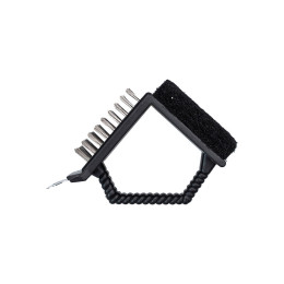 Βουρτσα Καθαρισμου Σχαρας Ψησιματος Διπλη με Ξυστρα