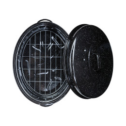 Γαστρα Enamel Εμαγιε 46.5x32x18cm 7.8lt με Σχαρα