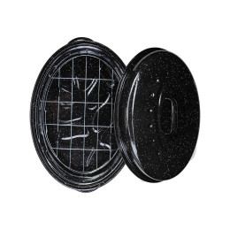 Γαστρα Enamel Εμαγιε 40x27x15cm 4.8lt με Σχαρα