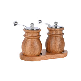 Estia Μυλοι για Αλατι/πιπερι Allure Ξυλινοι σετ 2 Τεμ. με Βαση