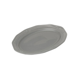 Estia Πιατελα Οβαλ Athénée Πορσελανινη Αναγλυφη 25cm  Grey