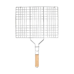 Σχαρα Ψησιματος Barbecue Μεταλλικη 60x40cm με Ξυλινη Λαβη
