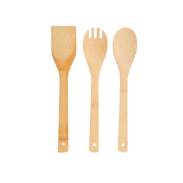 Εργαλεια Μαγειρικης Bamboo με Θηκη 4 Τεμ.