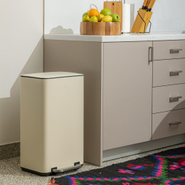 Estia Καδος Απορριματων Cubic Soft Close 30lt Ivory