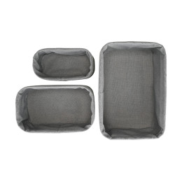 Estia Καλαθι Οργανωσης Bamboo Essentials me Επενδυση σετ 3τεμ. Μαυρο