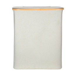 Estia Καλαθι Απλυτων Bamboo Essentials 144lt με Καπακι και 2 Mesh Bags 56x37x68cm Γκρι