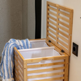 Estia Καλαθι Απλυτων Bamboo Essentials 60lt Διπλο