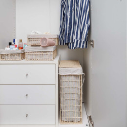 Estia Καλαθι Απλυτων Nest 37x22x55cm 2 Θεσεων Μπεζ