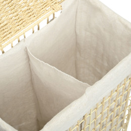 Estia Καλαθι Απλυτων Nest 37x22x55cm 2 Θεσεων Μπεζ