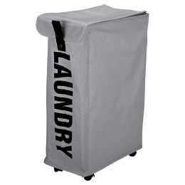 Estia Καλαθι Απλυτων με Ροδακια Γκρι