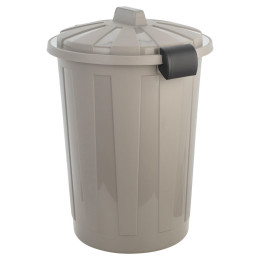 Καδος Απορριματων Outbin Εξωτερικου Χωρου Πλαστικος με Καπακι 60lt Γκρι
