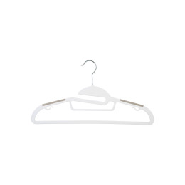 Estia Κρεμαστρα Ρουχων Αντιολισθητικh με Εγκοπες Πλαστικη Λευκη σετ 3 Τem.