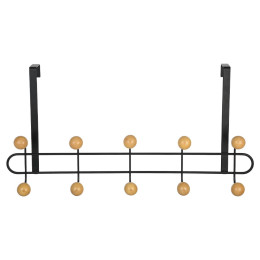 Κρεμαστρα Πορτας Μεταλλικη 52x7.5x23cm 10 Θεσεων Μαυρη