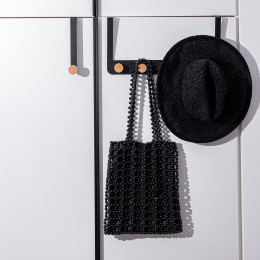 Estia Κρεμαστρα Πορτας Τριπλη Μεταλλικη Μαυρη