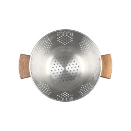 Estia Σουρωτηρι Allure Ζυμαρικων Ανοξειδωτο 22cm με Ξυλινες Λαβες