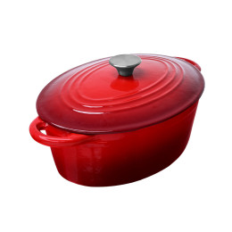 Estia Γαστρα Iron Μαντεμενια 30cm με Εμαγιε Επιστρωση Κοκκινη