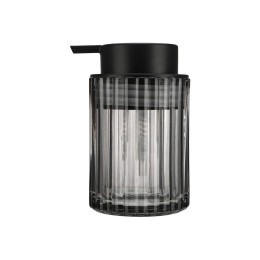 Estia Αντλια Σαπουνιου Alivio Γυαλινη Αναγλυφη 300ml 7.8x12.5cm Μαυρη