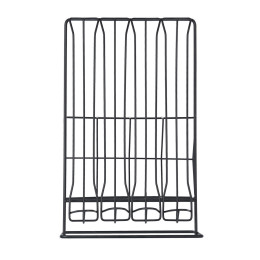 Estia Βαση για Καψουλες & Συσκευασιες Espresso Metal Black Μεταλλικη Διπλης Οψεως Μαυρη