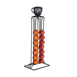 Estia Βαση για Καψουλες Espresso Metal Black Μεταλλικη 36 Θεσεων Μαυρη